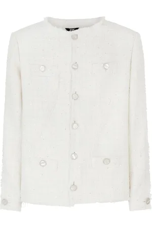 GCDS Tweed-jakke med pailletudsmykning