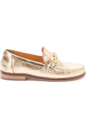 Twin-Set Loafers i metallisk læder