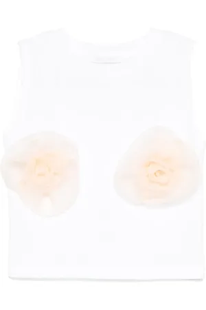 MISS GRANT Blomstret top i mesh