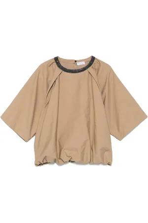 Brunello Cucinelli Monili bluse med kædedetalje