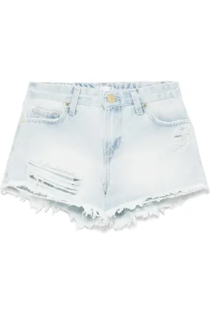MISS GRANT Denimshorts med slitageeffekt