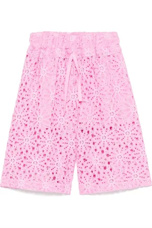 MISS GRANT Shorts med blomstrede blonder