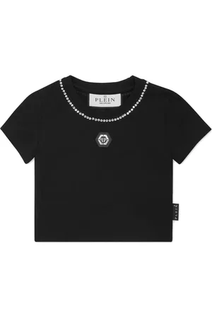 Philipp Plein T-shirt med krystaludsmykning