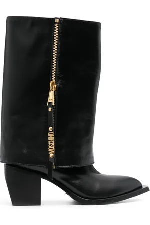 Moschino 70mm cowboystøvler i læder