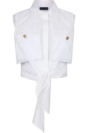 Liu Jo Cropped skjorte med knudedetalje