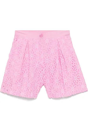 MISS GRANT Shorts med blomstrede blonder