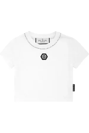 Philipp Plein Cropped Strass T-shirt