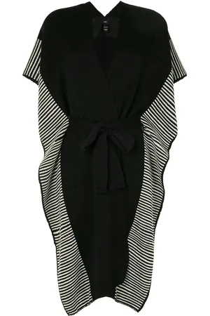 Voz Strikket kaftan med stribet kant