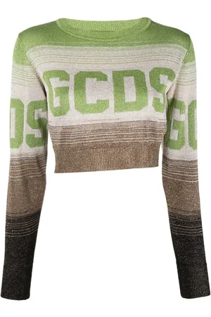 GCDS Cropped ombré trøje med logotryk