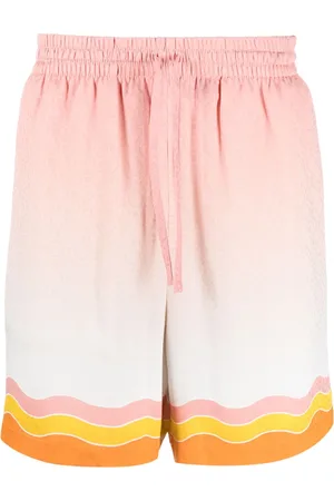 Casablanca Silkeshorts med regnbuefarvet monogram