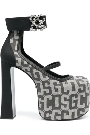 GCDS Divine 165mm pumps i læder med monogram
