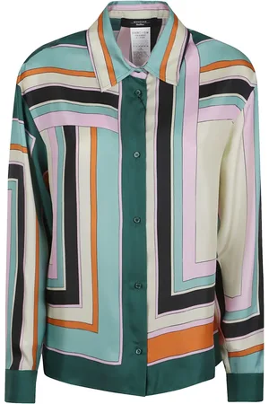 Max Mara Skjorte med geometrisk tryk og knapper