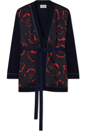 ST. JOHN Cardigan med blomstertryk