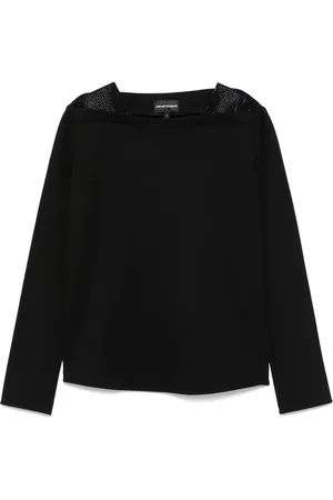 Emporio Armani Sweatshirt med krystaludsmykning