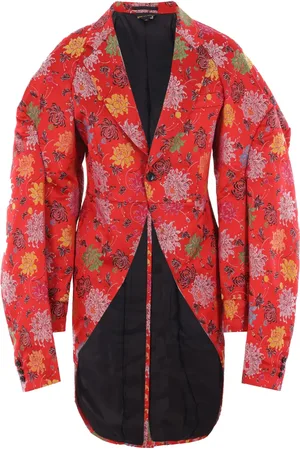 Comme des Garçons Blazer i blomstret jacquard