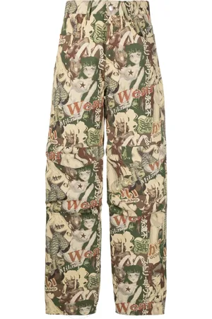GCDS Hentai cargo-bukser i jacquard-mønster
