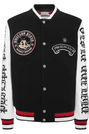 Philipp Plein Varsity-jakke med Money Mouse-emblem