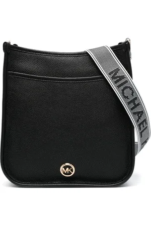 Michael Kors Skuldertaske i læder med logoplade