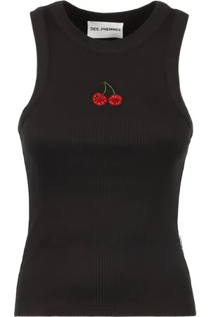 Des Phemmes Tanktop med broderet motiv