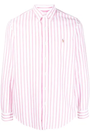 Ralph Lauren Stribet skjorte med broderet logo