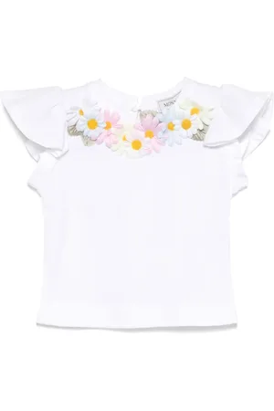 MONNALISA T-shirt med blomsterapplikation