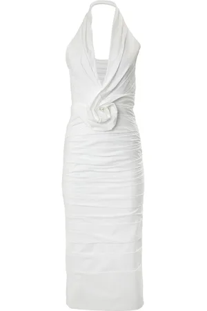 Carolina Herrera Snoet blomstret kjole med halterneck