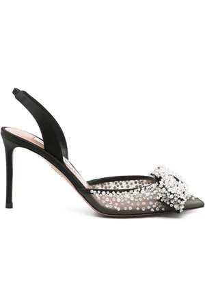 Aquazzura 90 mm slingback-pumps med sløjfedetalje