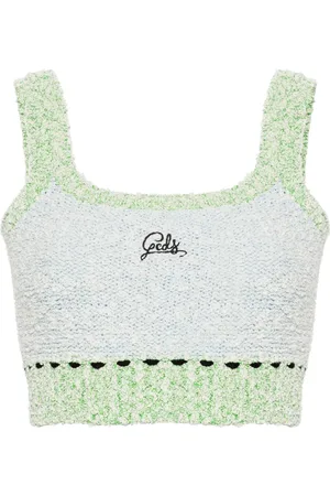 GCDS Cropped blouclé-top med logoudsmykning