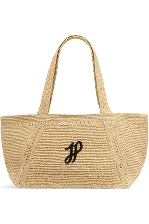 Patou Stor JP tote med trapez-formet design og monogram