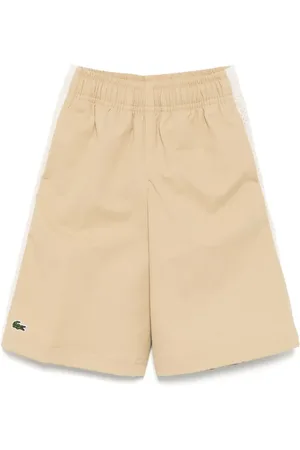 Lacoste Shorts i taft med meshpanel