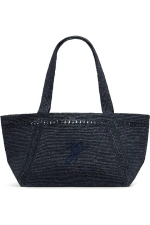 Patou Stor JP tote med trapez-formet design og monogram