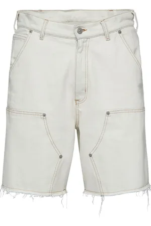 Maison Margiela Denimshorts med nummermotiv