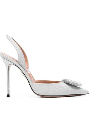 Aquazzura 105 mm Sling-pumps med krystal-hoops
