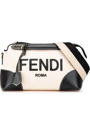 Fendi Mellemstor By The Way satchel-taske i lærred fra 2010-2024