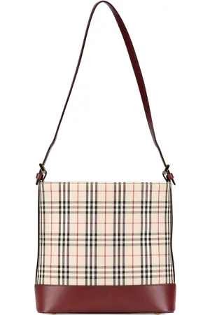 Burberry Skuldertaske i House Check-kanvas fra 2000-2017