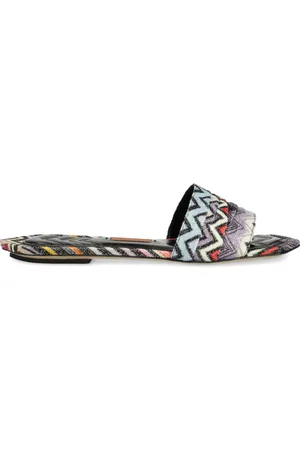 Missoni Chevron-mønstrede slip-on sandaler