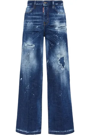 Dsquared2 Ribbede jeans med brede ben