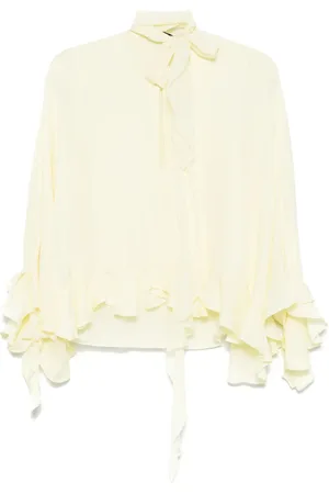 Dorothee Schumacher Gennemsigtig bluse med snoet detalje
