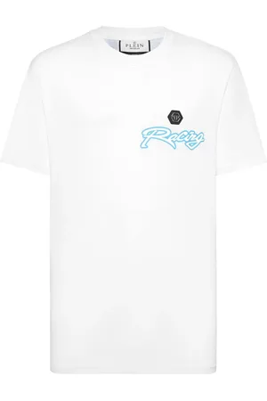 Philipp Plein Stribet Hexagon T-shirt
