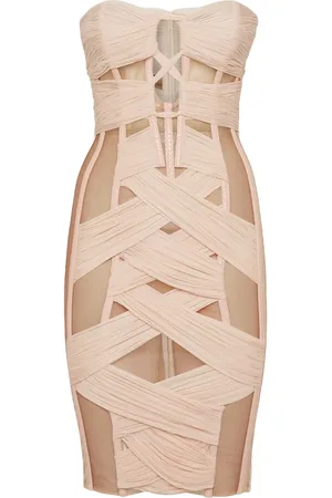 Dsquared2 Kort kjole i chiffon med korset-detalje