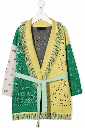 Alanui Cardigan i bandana-jacquard med bælte