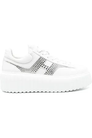 Hogan H-Stripes sneakers i ruskind