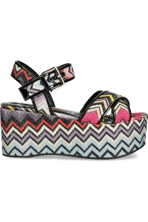 Missoni Sandaler med plateausål og zigzagmønster