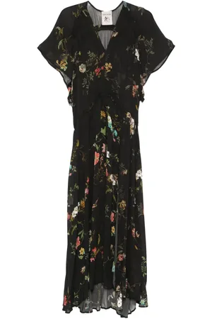 SEMICOUTURE Lang blomstret kjole