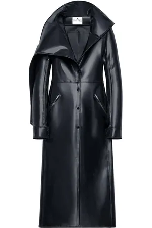 Courrèges Trenchcoat i latex med knapper