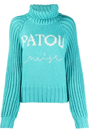 Patou Intarsiastrikket trøje med logo