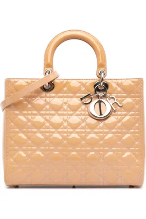 Dior Stor lakeret Cannage Lady Dior satchel-taske fra 2012