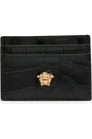 VERSACE Medusa kortholder med krokodilleeffekt