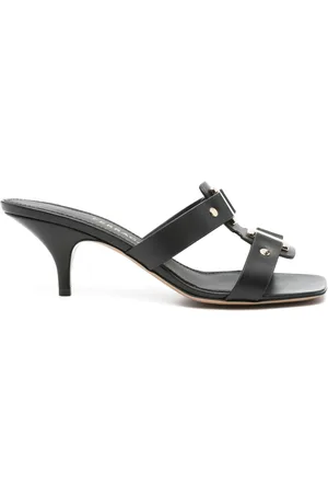 Salvatore Ferragamo 70 mm mules i læder