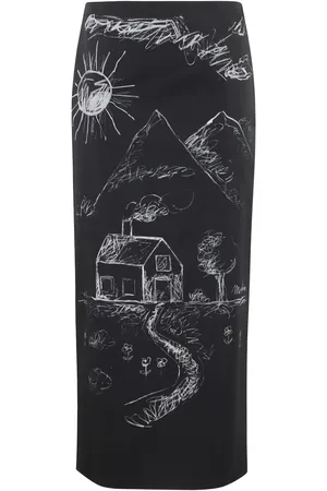 Moschino Nederdel med skitsetryk
